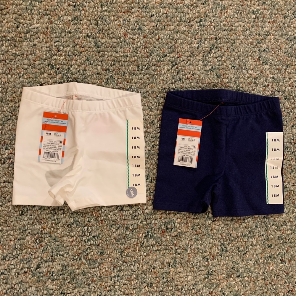 NWT Set of Two Playground Shorts Blue White 18m